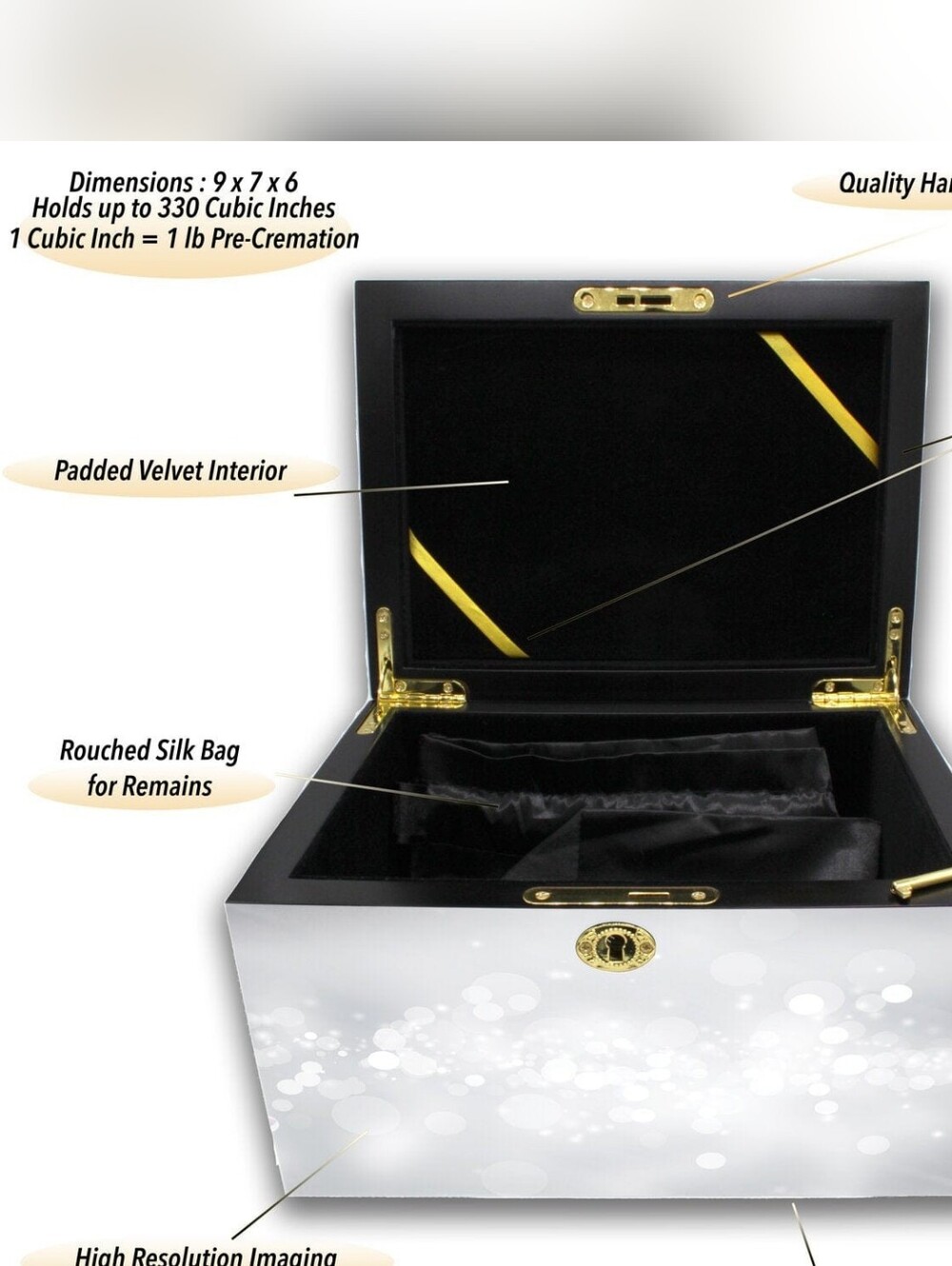 Keepsake Box w/ Key Lock - Picture 2 of 10